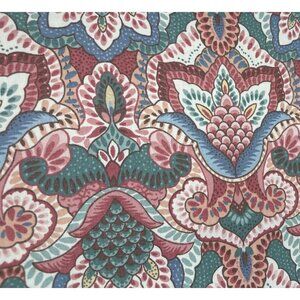 Waverly Purdy Drapery Fabric 1/2 yard Cotton Multicolor Paisley Floral Boho Styl